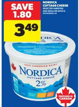 Real Canadian Superstore NORDICA COTTAGE CHEESE, 450/500 G OR 4X113 G offer