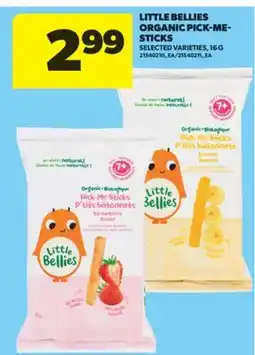Real Canadian Superstore LITTLE BELLIES ORGANIC PICK-ME-STICKS, 16 G offer