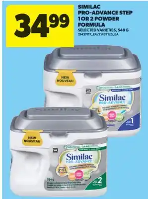 Real Canadian Superstore SIMILAC PRO-ADVANCE STEP 1 OR 2 POWDER FORMULA, 548 G offer