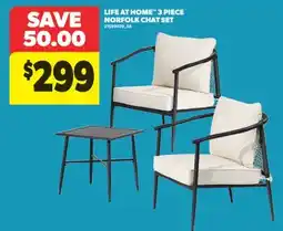 Real Canadian Superstore LIFE AT HOME 3 PIECE NORFOLK CHAT SET offer