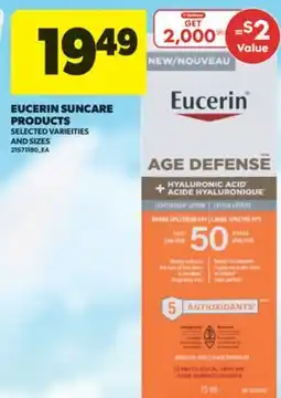 Real Canadian Superstore EUCERIN SUNCARE PRODUCTS offer