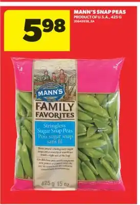 Real Canadian Superstore MANN'S SNAP PEAS, 425 G offer