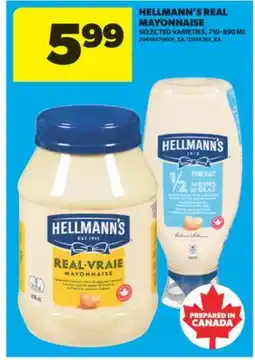 Real Canadian Superstore HELLMANN'S REAL MAYONNAISE, 710-890 ML offer