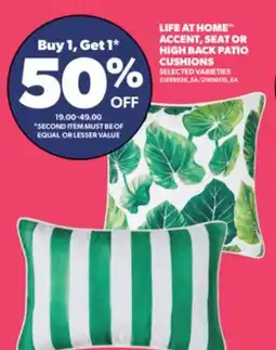 Real Canadian Superstore LIFE AT HOME ACCENT, SEAT OR HIGH BACK PATIO CUSHIONS offer
