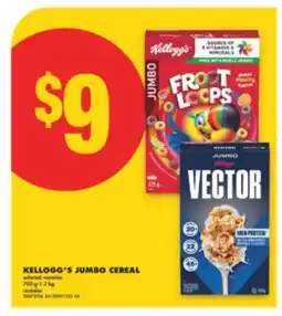 No Frills KELLOGG'S JUMBO CEREAL, 700 g-1.2 kg offer