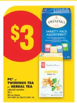 No Frills PC or TWININGS TEA or HERBAL TEA, 20' s offer
