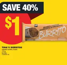 No Frills TINA'S BURRITOS, 113 g offer