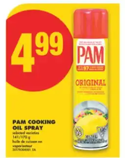 No Frills PAM COOKING OIL SPRAY, 141/170 g offer
