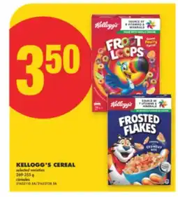 No Frills KELLOGG'S CEREAL, 269-355 g offer