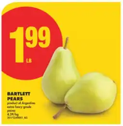 No Frills BARTLETT PEARS offer