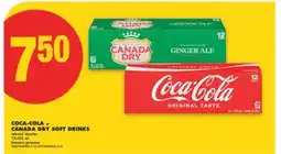 No Frills COCA-COLA or CANADA DRY SOFT DRINKS, 12x355 mL offer