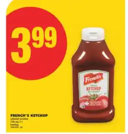 No Frills FRENCH'S KETCHUP, 750 mL/1 L offer