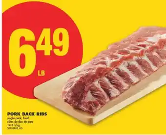 No Frills PORK BACK RIBS offer