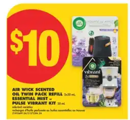 No Frills AIR WICK SCENTED OIL TWIN PACK REFILL, 2x20 mL, ESSENTIAL MIST or PULSE VIBRANT KIT, 20 mL offer