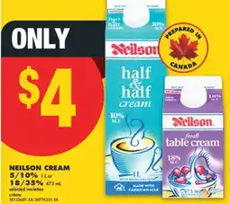 No Frills NEILSON CREAM 5/10%, 1 L or 18/35%, 473 mL offer