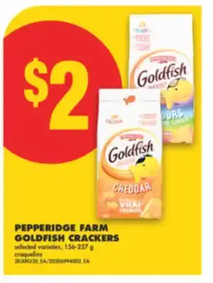 No Frills PEPPERIDGE FARM GOLDFISH CRACKERS, 156-227 g offer