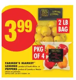 No Frills FARMER'S MARKET LEMONS, 2 LB BAG OR PEPPERS, PKG OF 2 offer