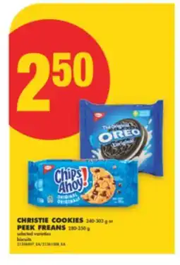 No Frills CHRISTIE COOKIES, 240-303 g or PEEK FREANS, 280-350 g offer