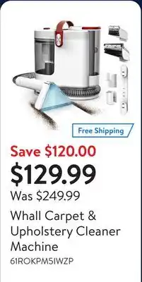 Walmart Whall Carpet & Upholstery Cleaner Machine offer
