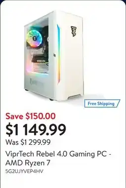 Walmart ViprTech Rebel 4.0 Gaming PC - AMD Ryzen 7 offer