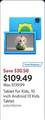 Walmart Tablet for Kids, 10 inch Android 13 Kids Tablet offer