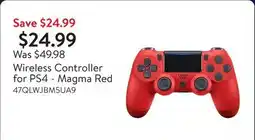 Walmart Wireless Controller for PS4 - Magma Red offer