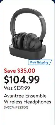 Walmart Avantree Ensemble Wireless Headphones offer