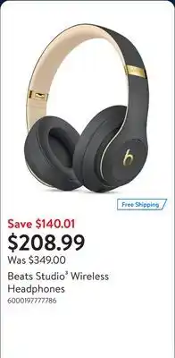 Walmart Beats Studio³ Wireless Headphones offer