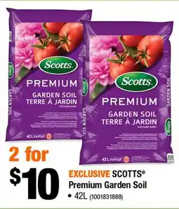 Home Depot Scotts Premium Garden Soil offer