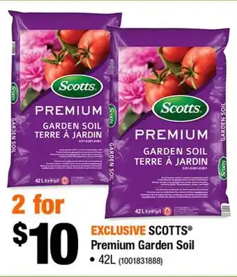 Home Depot Scotts Premium Garden Soil offer