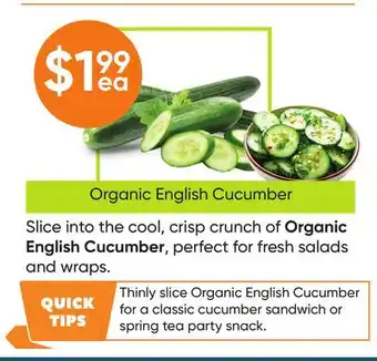 Healthy Planet Organic English Cucumber offer