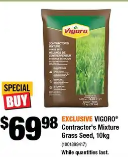 Home Depot Vigoro Contractor's Mixture Grass Seed, 10kg offer