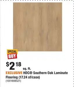 Home Depot EXCLUSIVE HDC Southern Oak Laminate Flooring (17.24 sf/case) offer