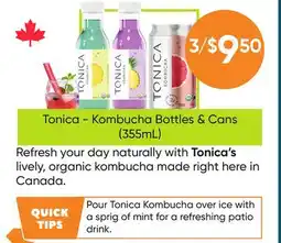 Healthy Planet Tonica - Kombucha Bottles & Cans offer