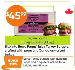 Healthy Planet Rowe Farms Turkey Burgers (1.13kg) offer