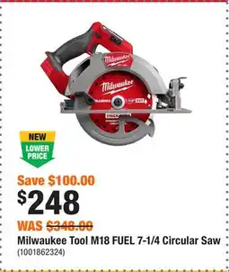 Home Depot Milwaukee Tool M18 FUEL 7-1/4 Circular Saw offer