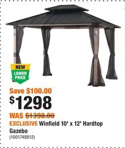 Home Depot EXCLUSIVE Winfield 10' x 12' Hardtop Gazebo offer