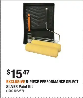 Home Depot EXCLUSIVE 5-PIECE PERFORMANCE SELECT SILVER Paint Kit offer