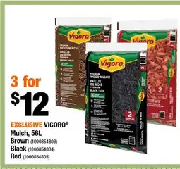 Home Depot Vigoro Mulch, 56L offer