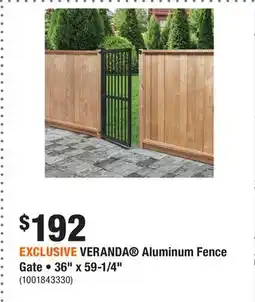 Home Depot EXCLUSIVE VERANDA Aluminum Fence Gate • 36 x 59-1/4 offer