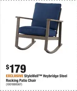 Home Depot EXCLUSIVE StyleWell Heybridge Steel Rocking Patio Chair offer