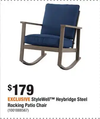Home Depot EXCLUSIVE StyleWell Heybridge Steel Rocking Patio Chair offer