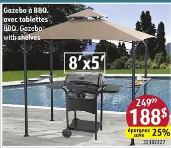 Sushi Shop BBQ. Gazebo with shelves offer