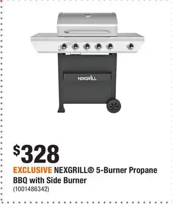 Home Depot EXCLUSIVE NEXGRILL 5-Burner Propane BBQ with Side Burner offer