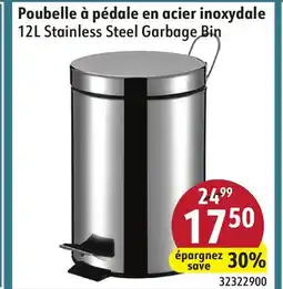 Sushi Shop 12L Stainless Steel Garbage Bin offer