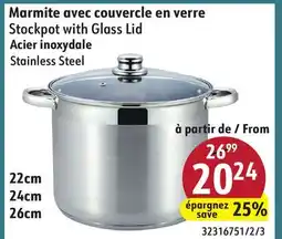 Sushi Shop Stockpot with Glass Lid Stainless Steel offer