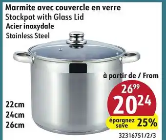 Sushi Shop Stockpot with Glass Lid Stainless Steel offer