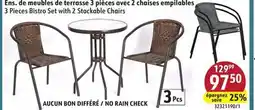 Sushi Shop 3 Pieces Bistro Set with 2 Stackable Chairs offer