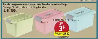 Sushi Shop Storage Bin with Lid and Latching Buckles offer