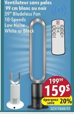 Sushi Shop 39 Bladeless Fan 10-Speeds Low Noise offer